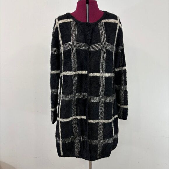 Lyla & Luxe Plaid Open Front Spring - Fall Shacket Cardigan Lightweight Coat S - Picture 1 of 9